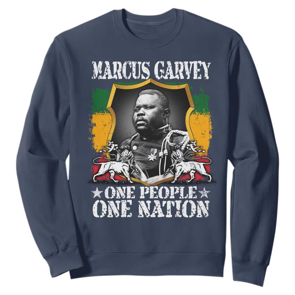 Marcus Garvey Sweatshirt One People One Nation Jamaica Legends Rasta TS09