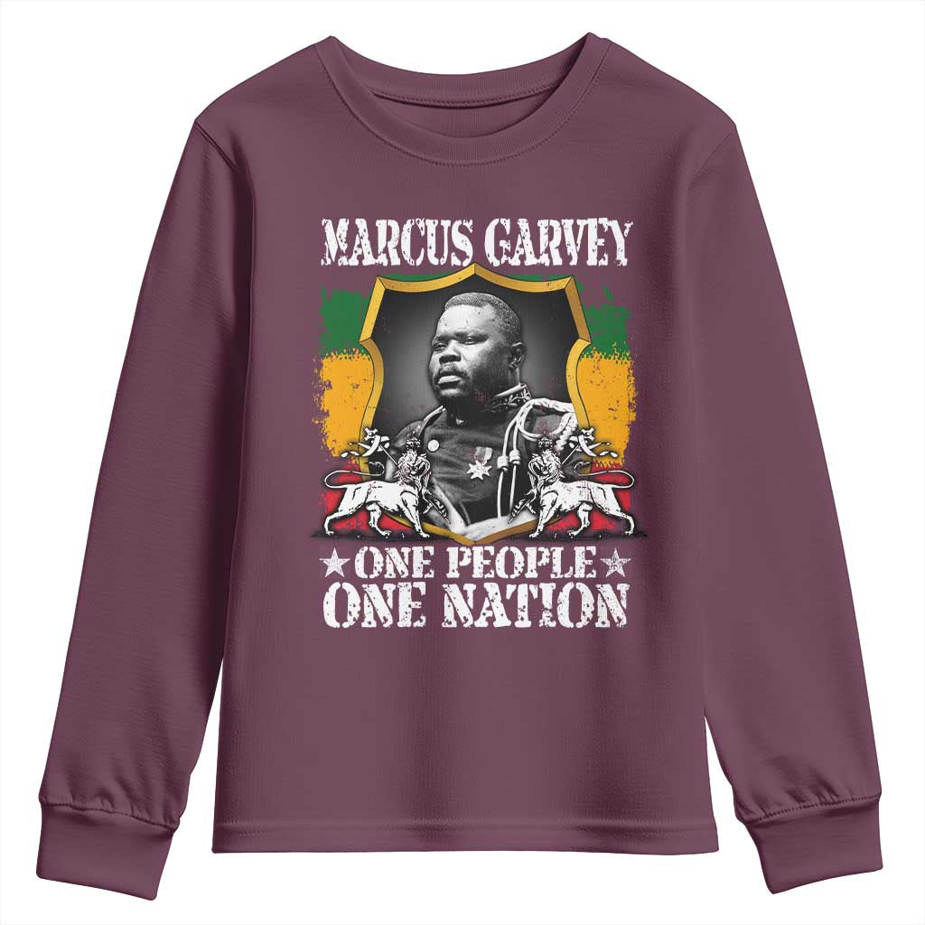 Marcus Garvey Youth Sweatshirt One People One Nation Jamaica Legends Rasta TS09