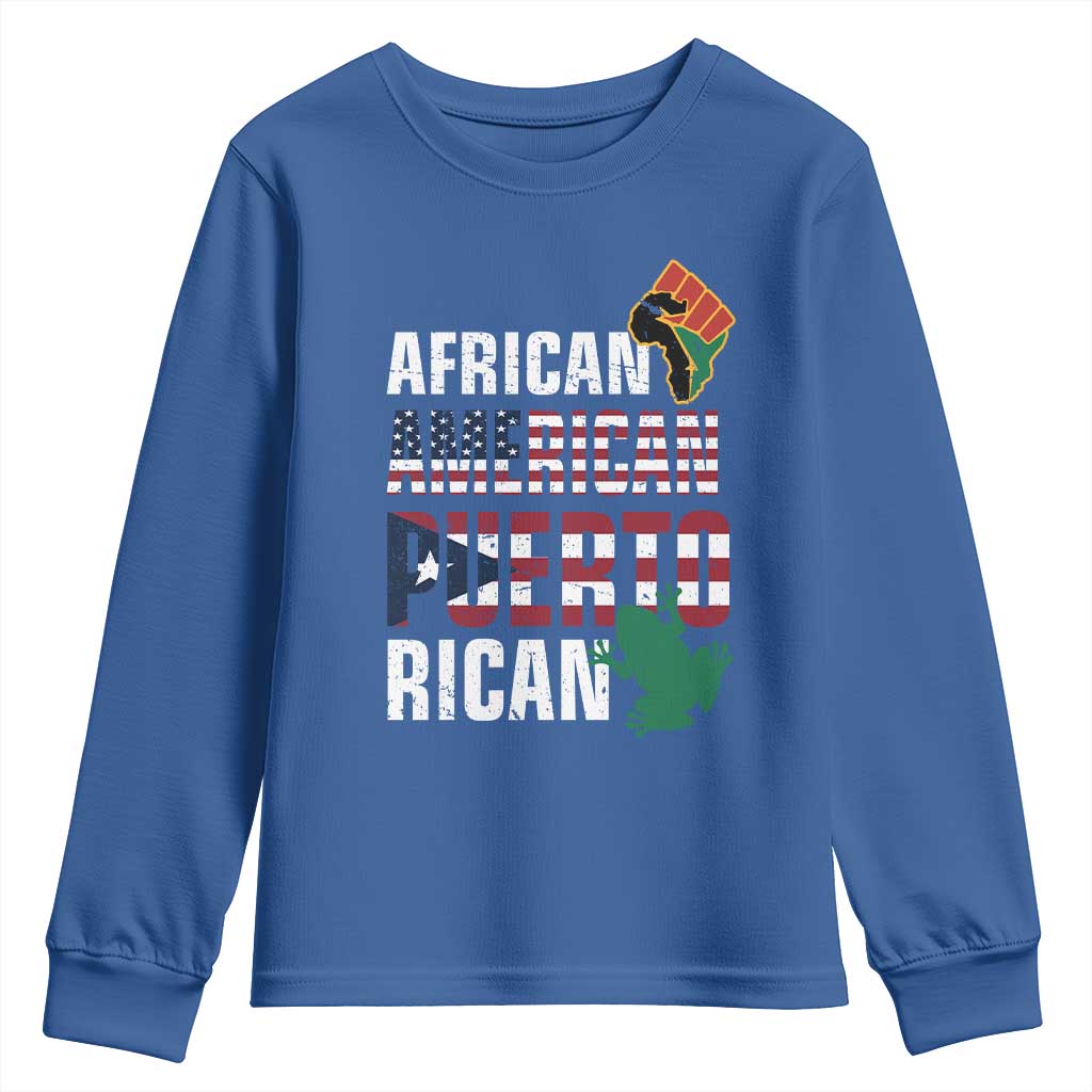 African American Puerto Rican Pride Youth Sweatshirt TS09