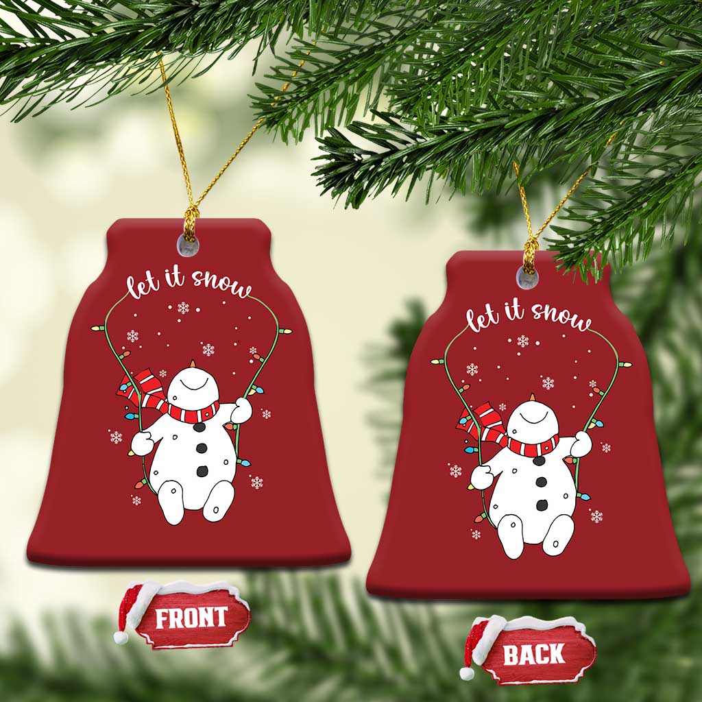 Let It Snow Cute Snowman Xmas Christmas Ornament TS09