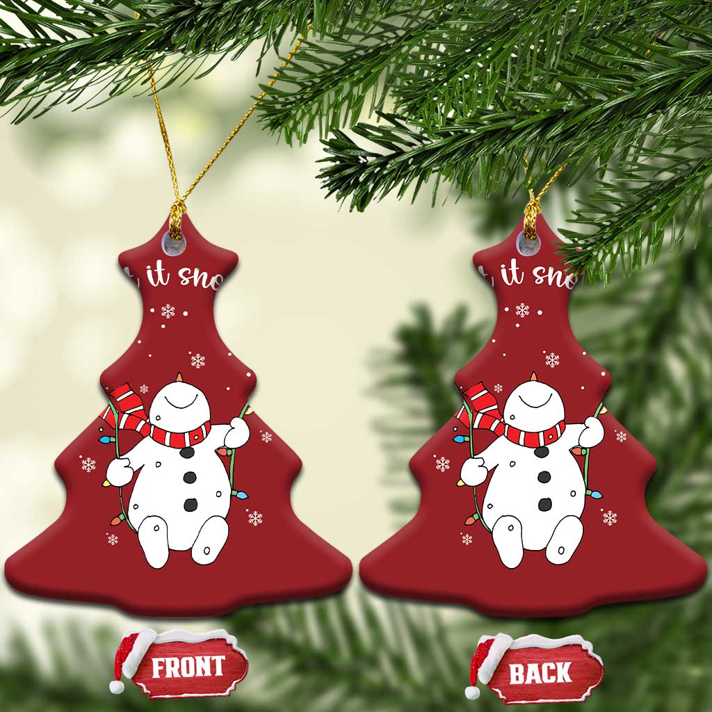 Let It Snow Cute Snowman Xmas Christmas Ornament TS09