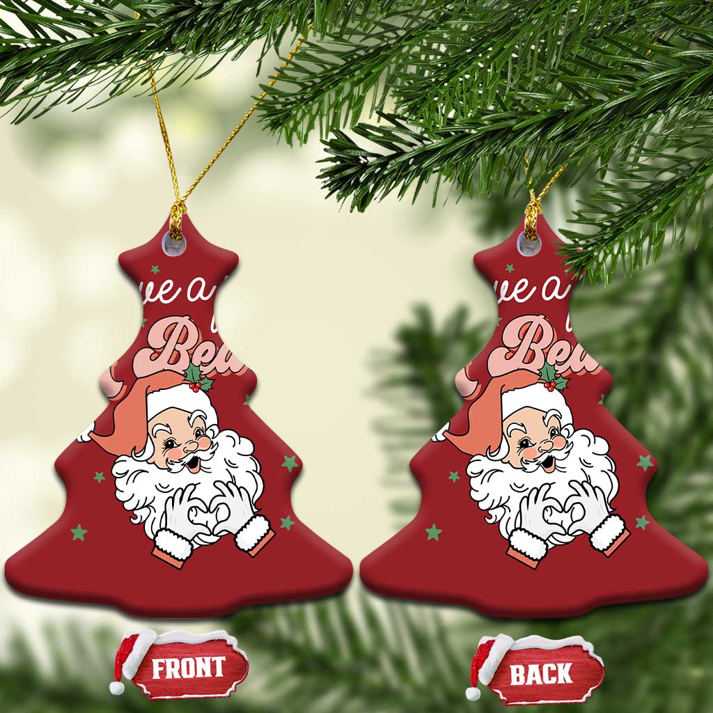 I Love A Man With A Beard Santa Xmas Christmas Ornament TS09