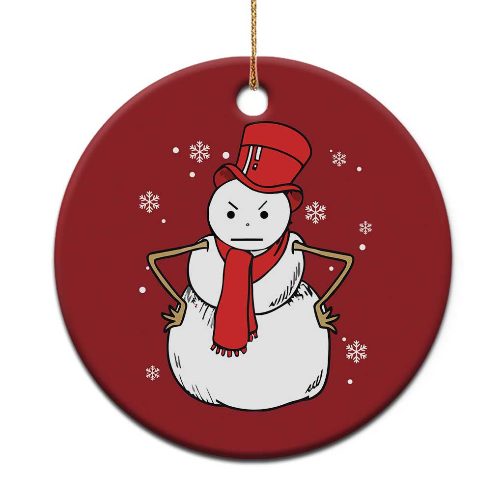Angry Snowman Funny Xmas Christmas Ornament TS09