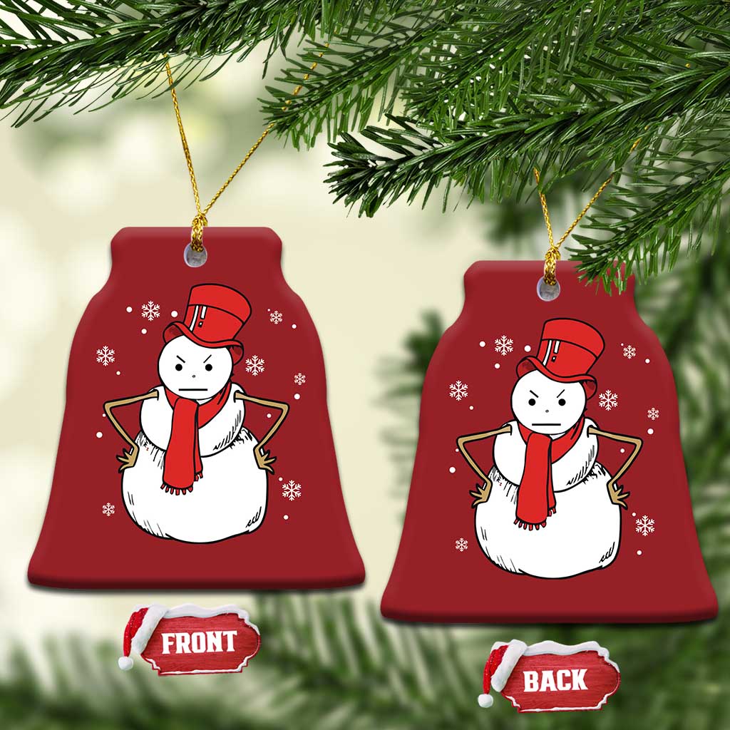 Angry Snowman Funny Xmas Christmas Ornament TS09