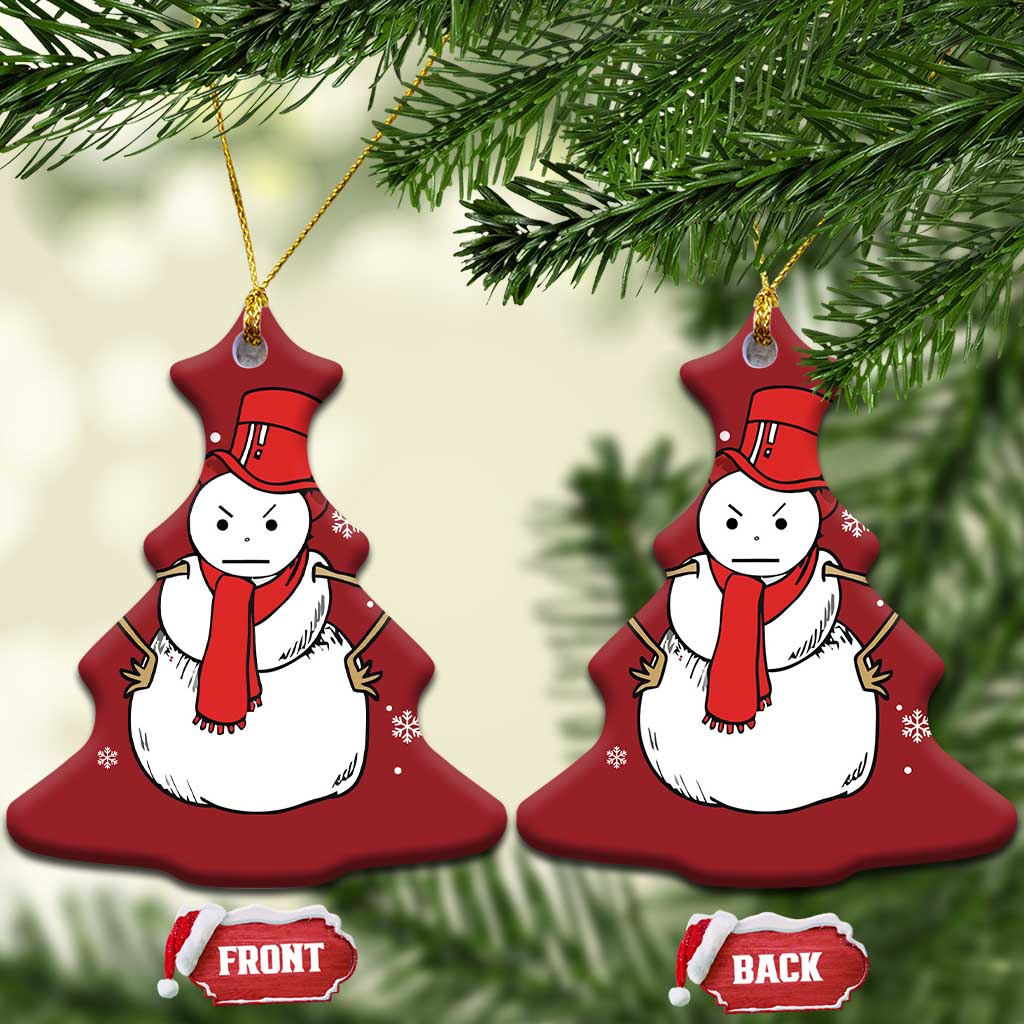 Angry Snowman Funny Xmas Christmas Ornament TS09