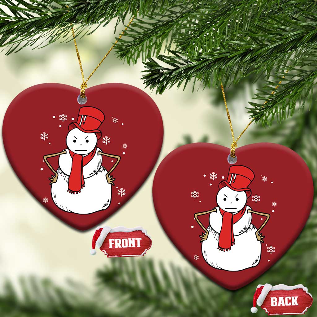 Angry Snowman Funny Xmas Christmas Ornament TS09