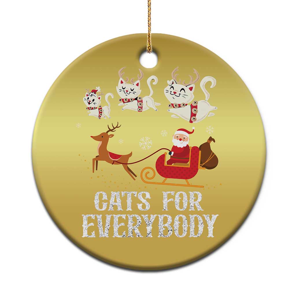 Xmas Cat Christmas Ornament Cats For Everybody Santa Reindeer TS09