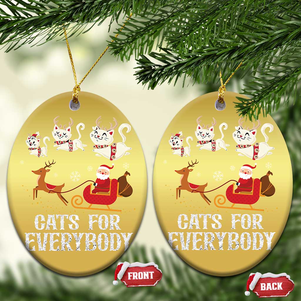 Xmas Cat Christmas Ornament Cats For Everybody Santa Reindeer TS09