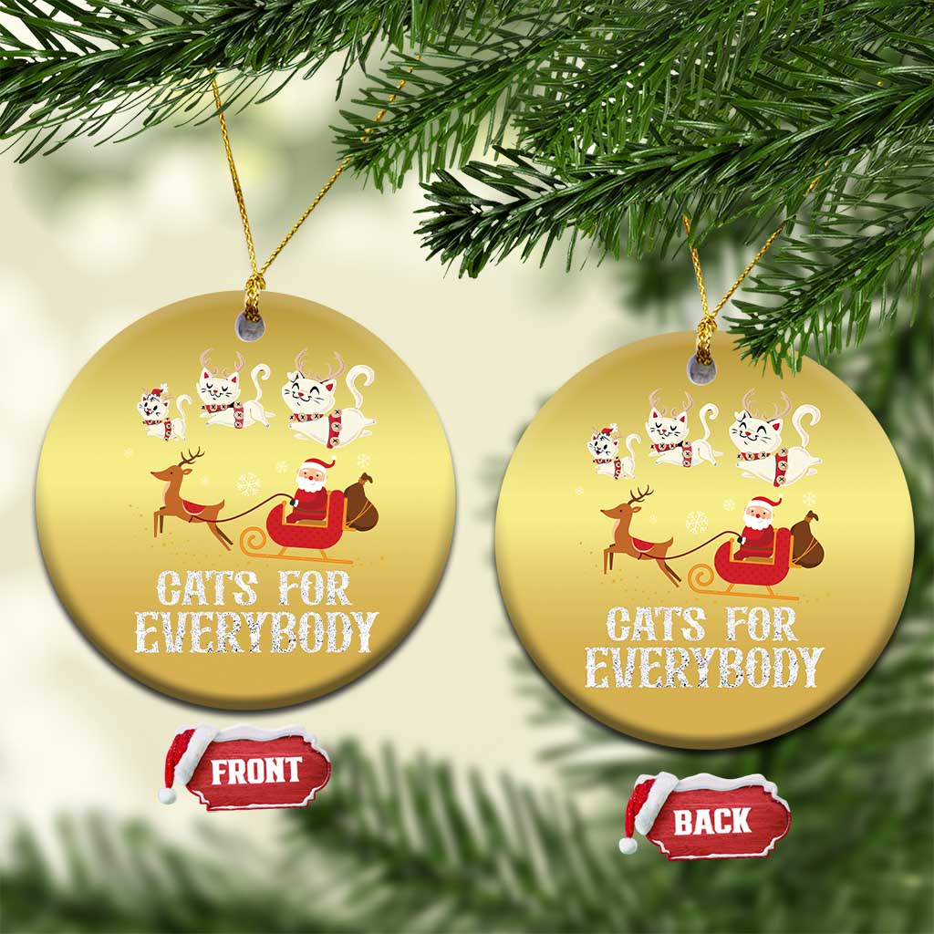 Xmas Cat Christmas Ornament Cats For Everybody Santa Reindeer TS09