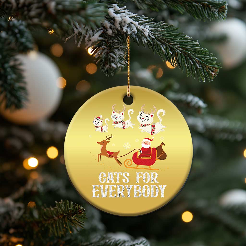 Xmas Cat Christmas Ornament Cats For Everybody Santa Reindeer TS09