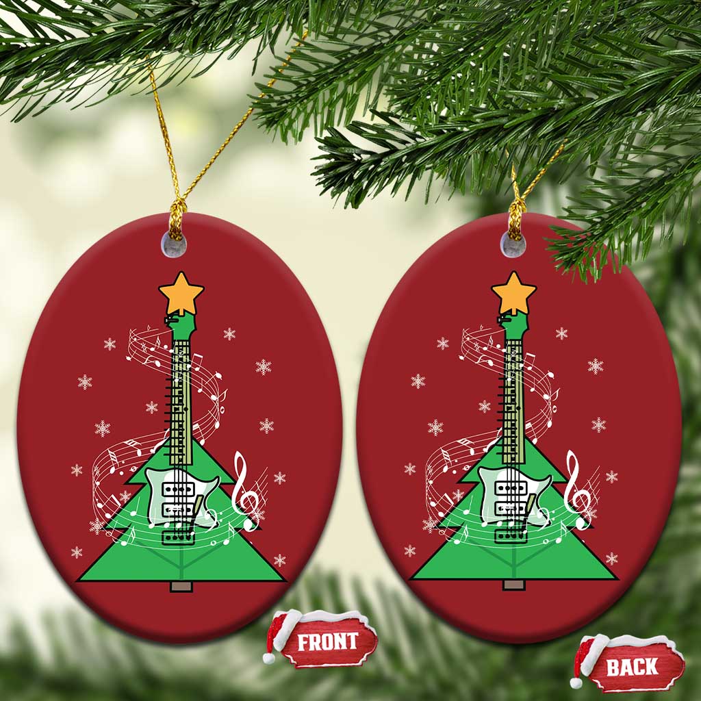 Rockin' Christmas Tree For Guitarist Music Lover Christmas Ornament TS09