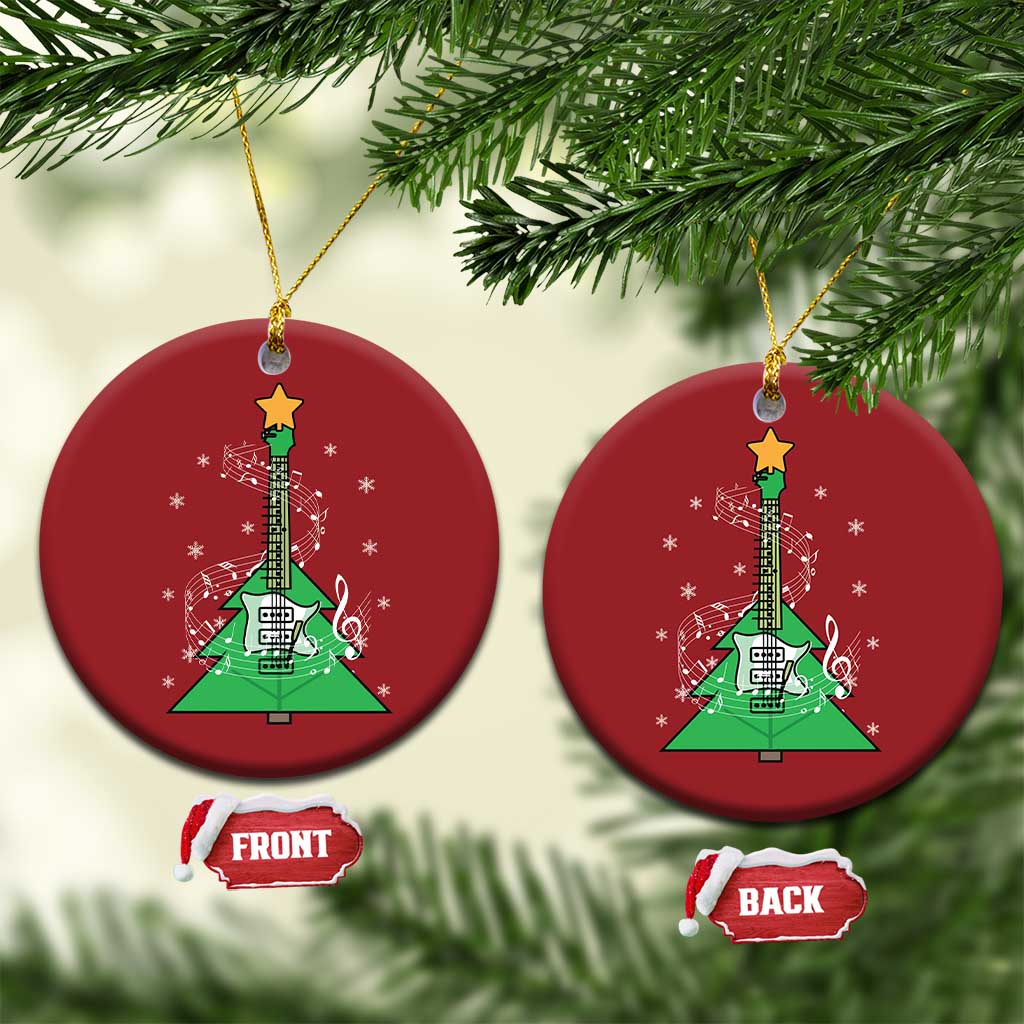 Rockin' Christmas Tree For Guitarist Music Lover Christmas Ornament TS09