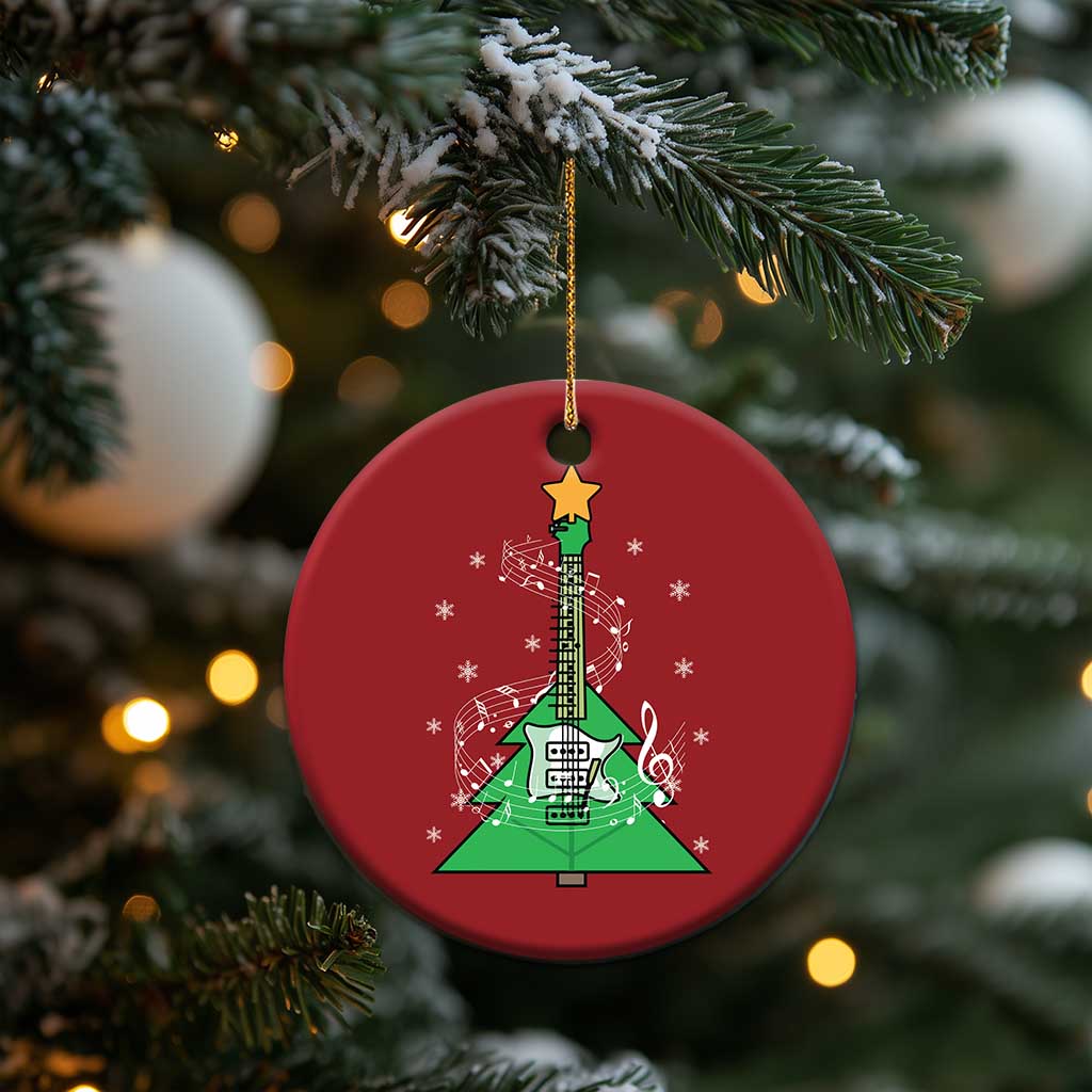 Rockin' Christmas Tree For Guitarist Music Lover Christmas Ornament TS09