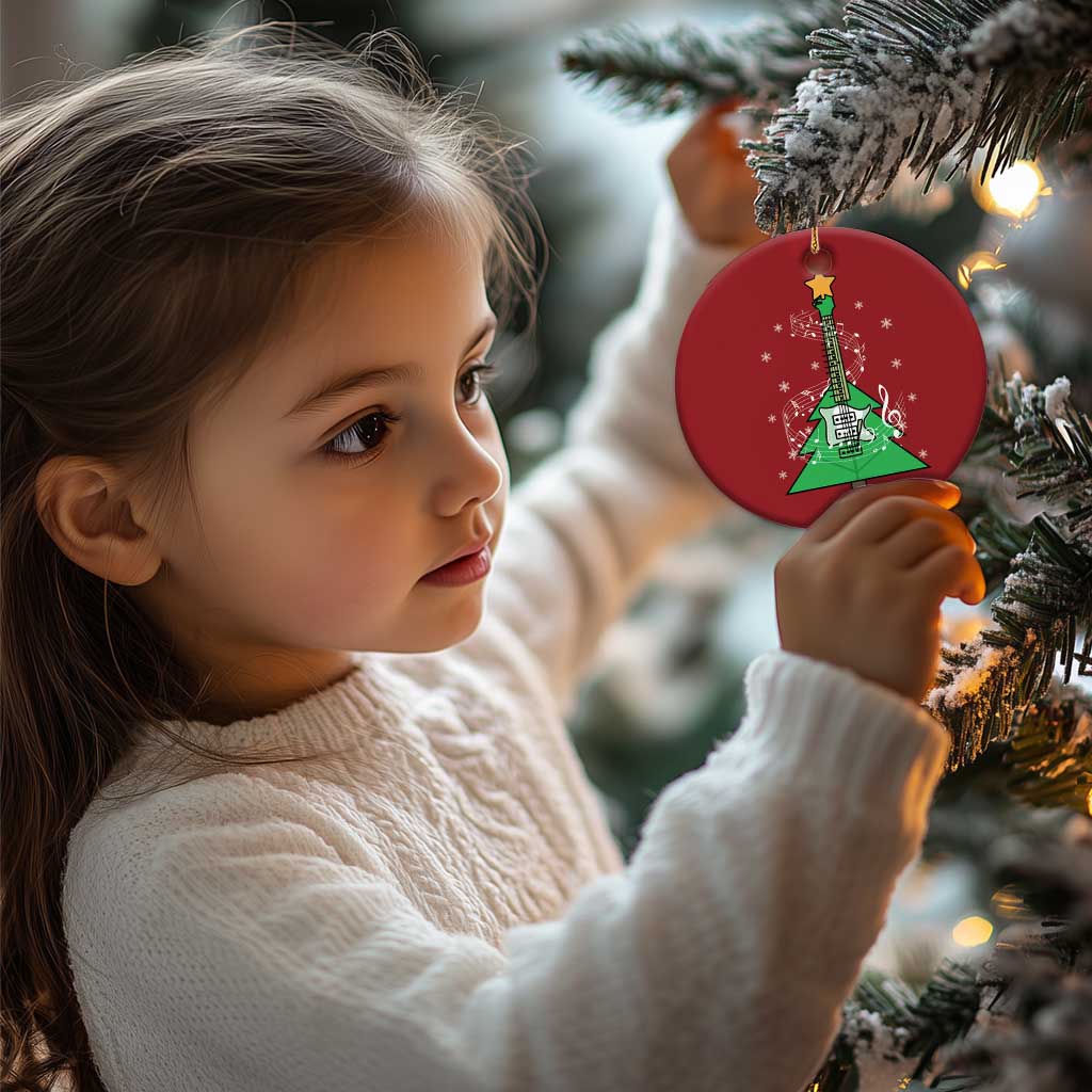 Rockin' Christmas Tree For Guitarist Music Lover Christmas Ornament TS09