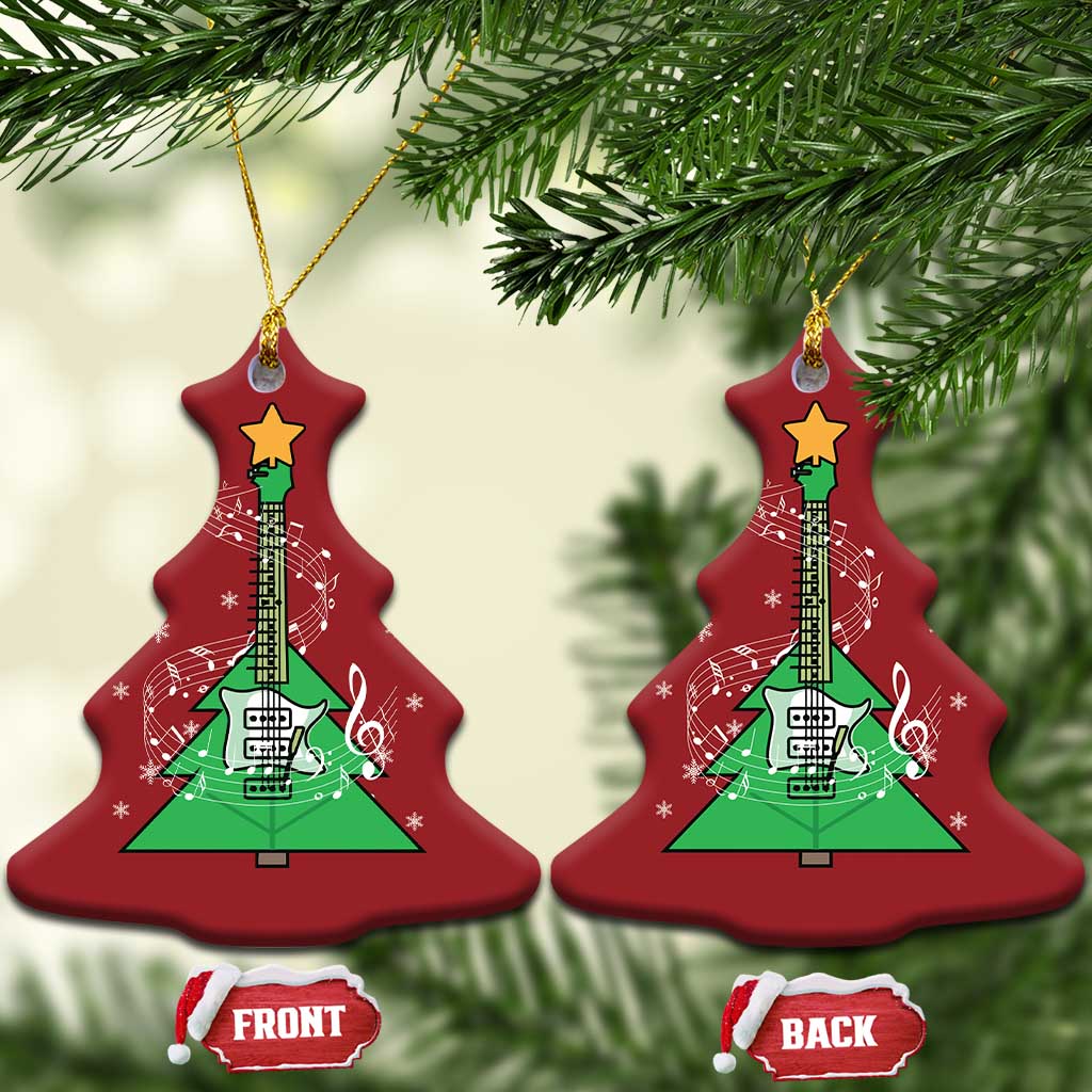 Rockin' Christmas Tree For Guitarist Music Lover Christmas Ornament TS09
