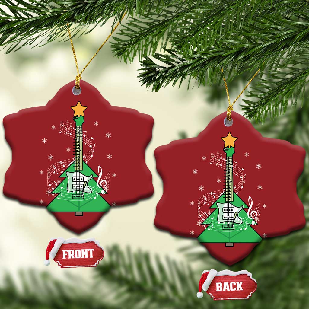 Rockin' Christmas Tree For Guitarist Music Lover Christmas Ornament TS09