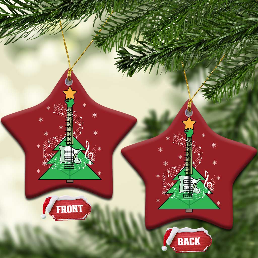 Rockin' Christmas Tree For Guitarist Music Lover Christmas Ornament TS09