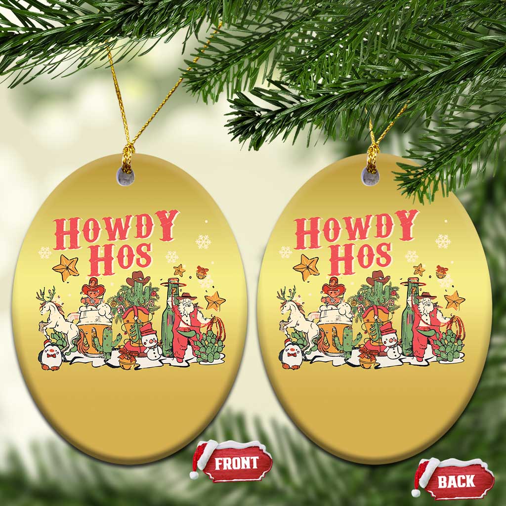 Howdy Hos Cowboy Vintage Western Xmas Christmas Ornament TS09