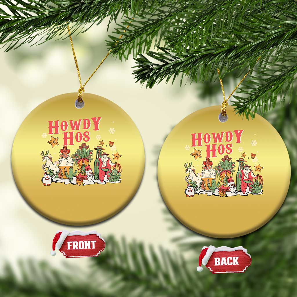 Howdy Hos Cowboy Vintage Western Xmas Christmas Ornament TS09