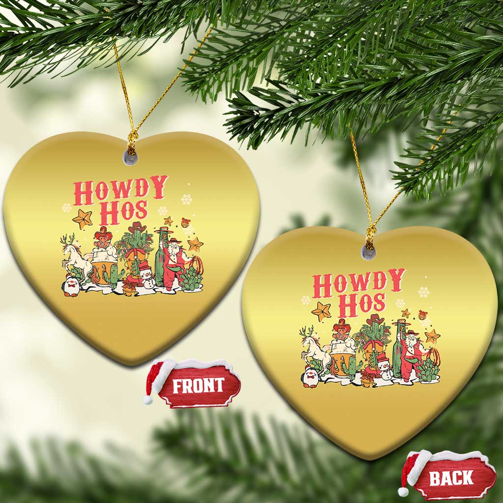 Howdy Hos Cowboy Vintage Western Xmas Christmas Ornament TS09