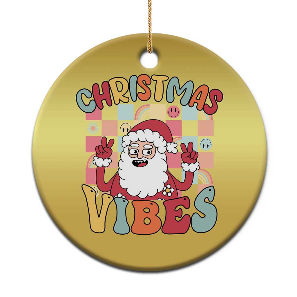 Vintage Groovy Santa Christmas Vibe Christmas Ornament TS09
