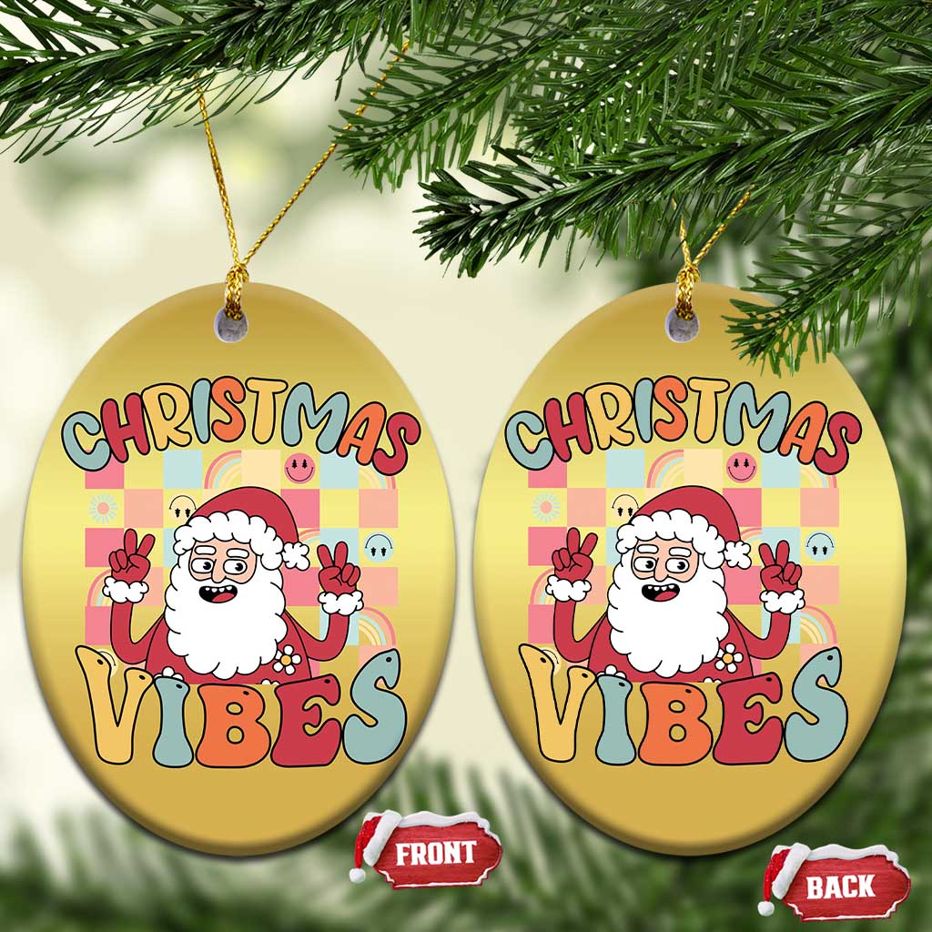 Vintage Groovy Santa Christmas Vibe Christmas Ornament TS09