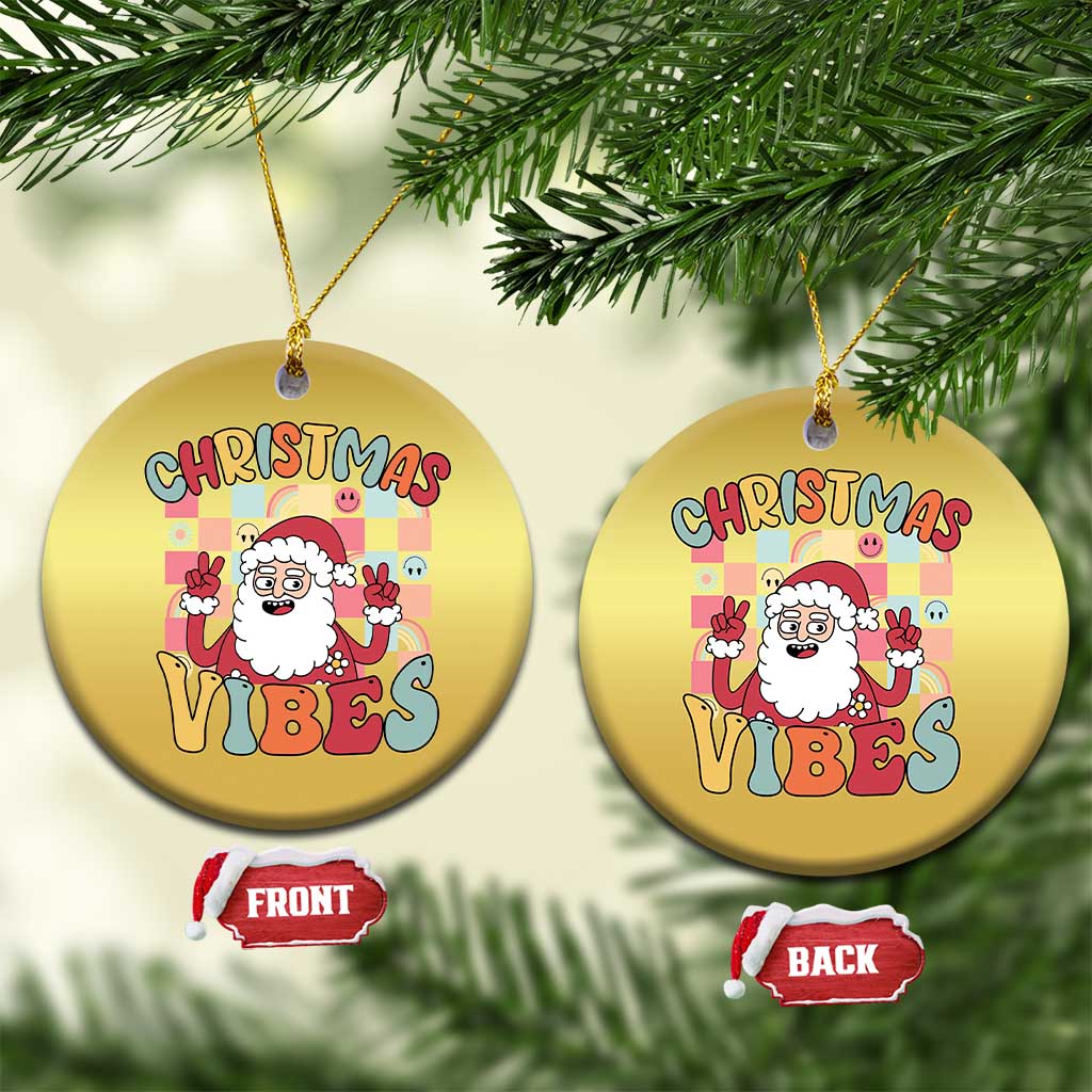 Vintage Groovy Santa Christmas Vibe Christmas Ornament TS09
