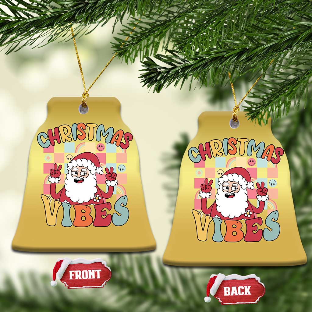Vintage Groovy Santa Christmas Vibe Christmas Ornament TS09