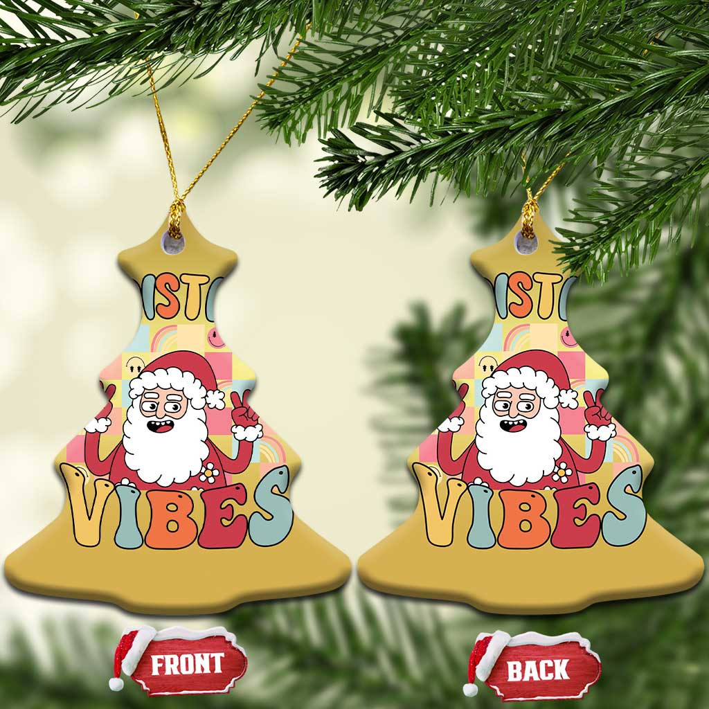 Vintage Groovy Santa Christmas Vibe Christmas Ornament TS09