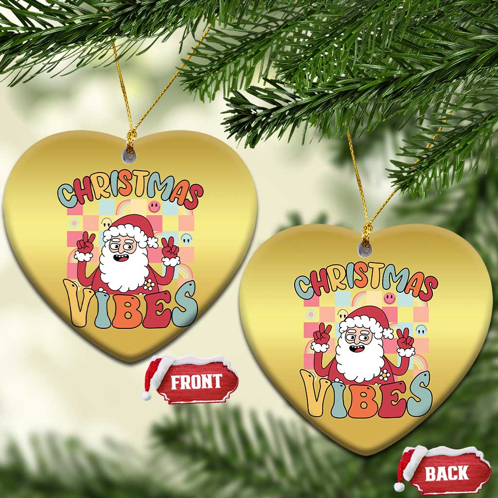 Vintage Groovy Santa Christmas Vibe Christmas Ornament TS09