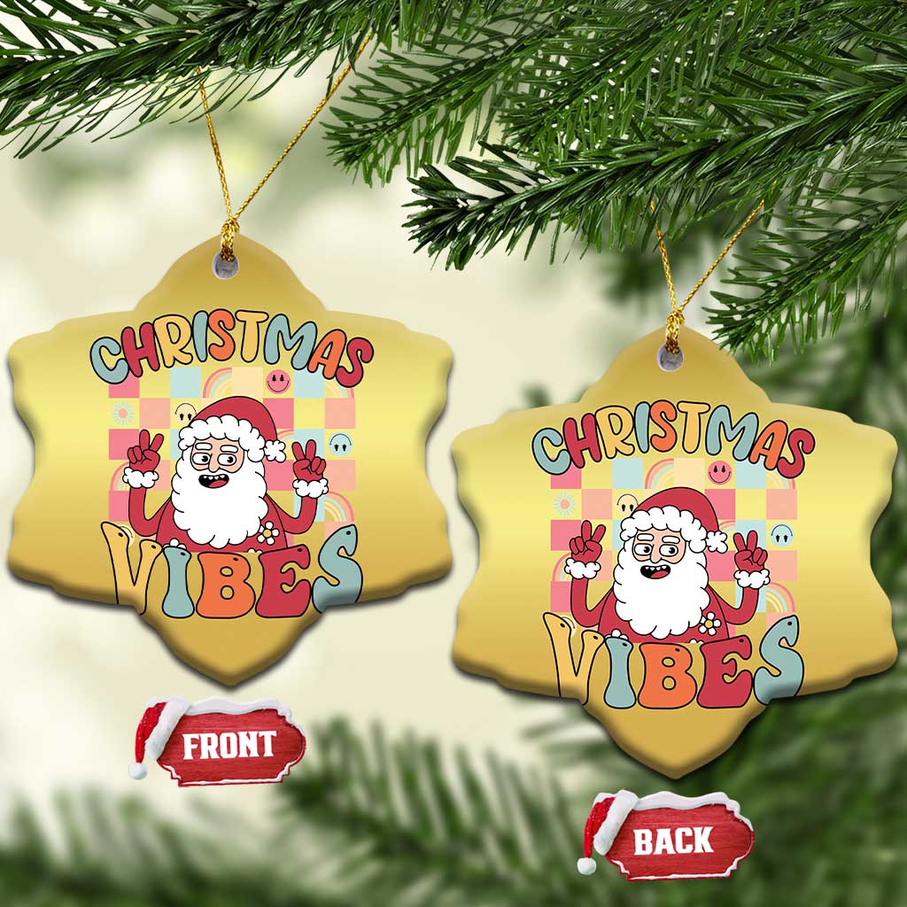 Vintage Groovy Santa Christmas Vibe Christmas Ornament TS09