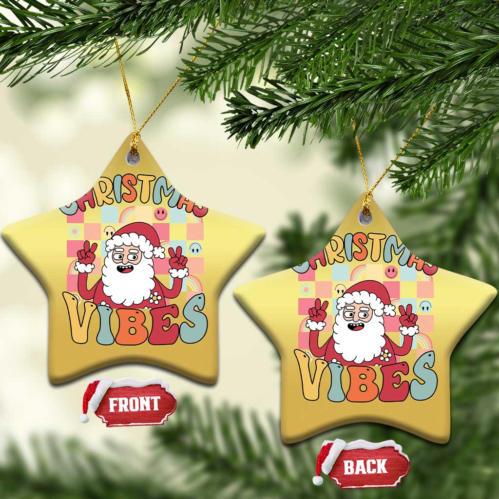 Vintage Groovy Santa Christmas Vibe Christmas Ornament TS09