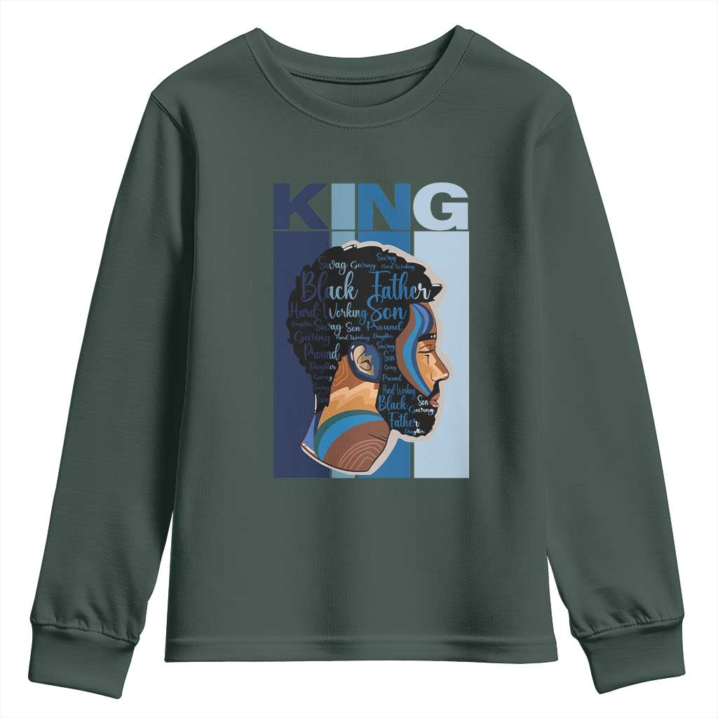African American Dad Youth Sweatshirt Black History King Father Melanin Pride TS09