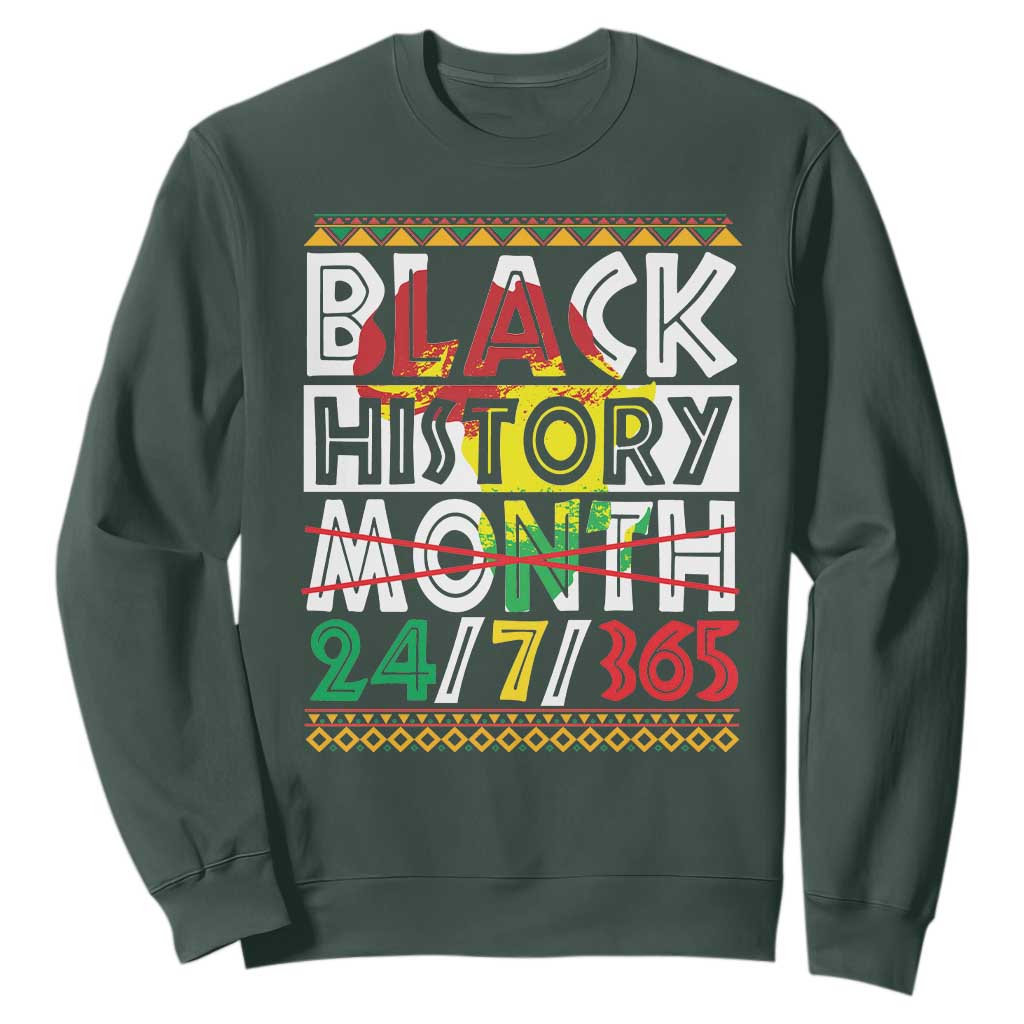 Black History Month Sweatshirt 24/7/365 Gift Pride African American TS09