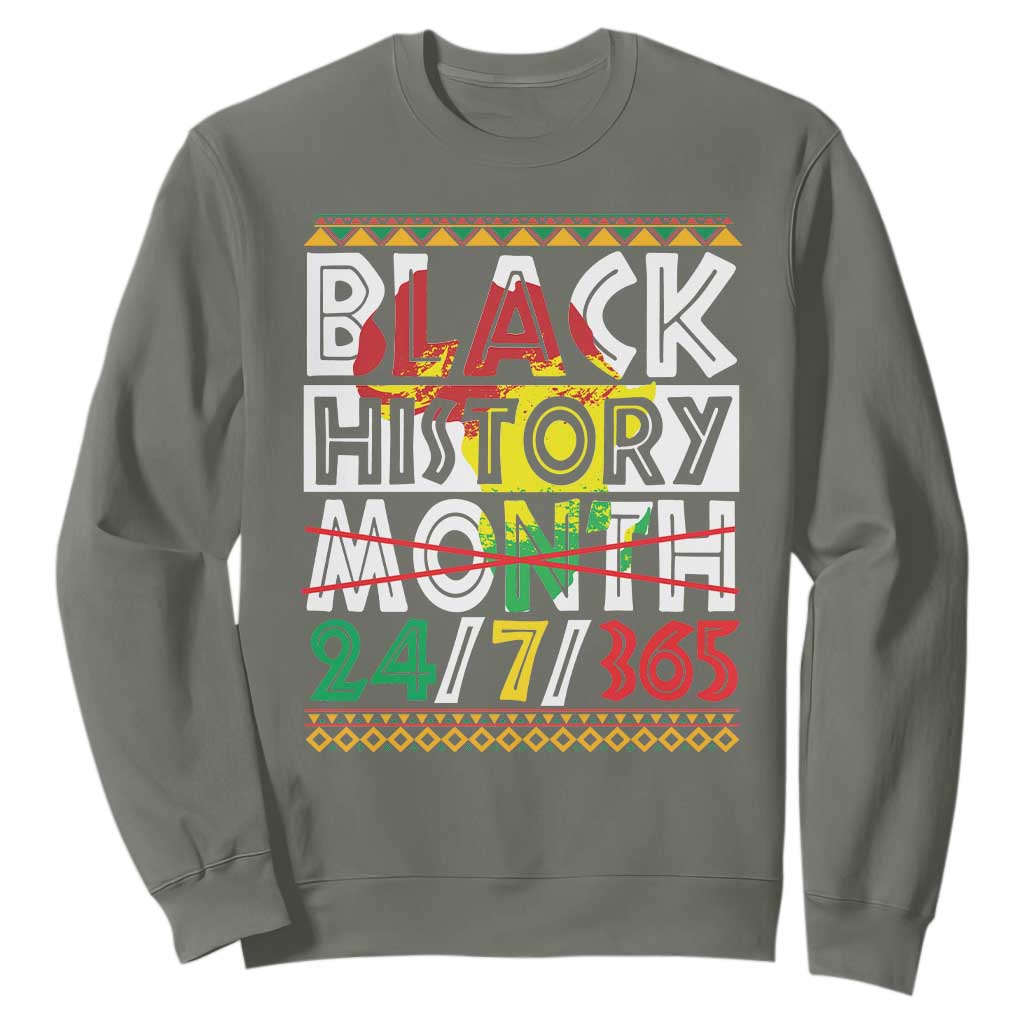 Black History Month Sweatshirt 24/7/365 Gift Pride African American TS09