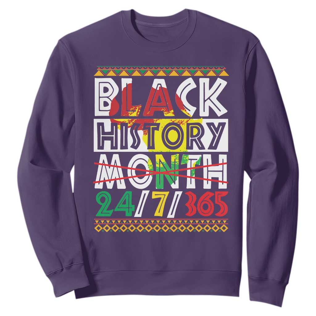 Black History Month Sweatshirt 24/7/365 Gift Pride African American TS09