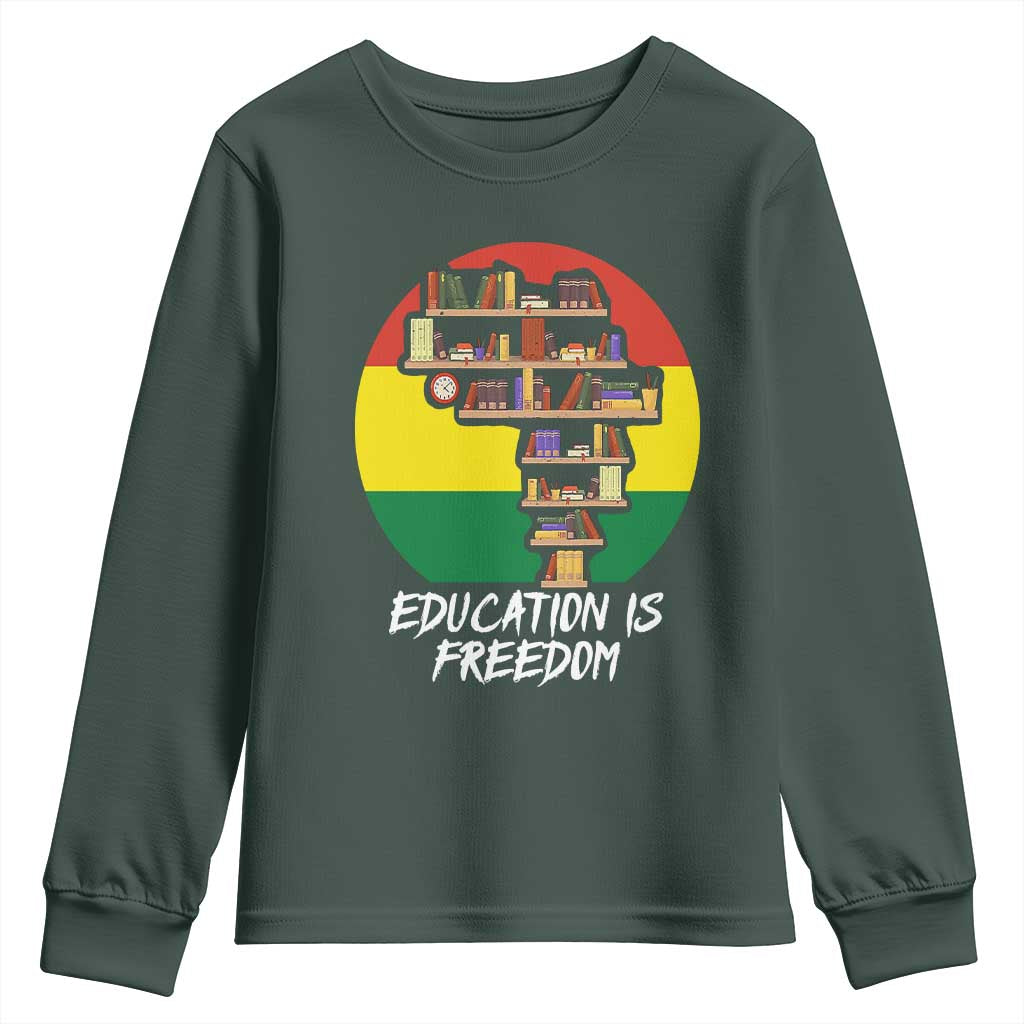 Black History Month Youth Sweatshirt Education Is Freedom African Americans TS09