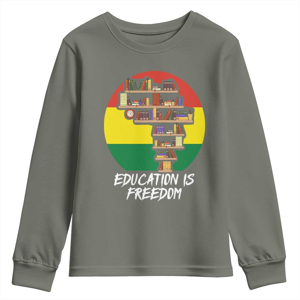 Black History Month Youth Sweatshirt Education Is Freedom African Americans TS09