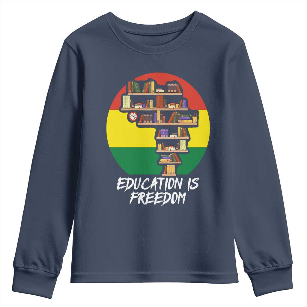 Black History Month Youth Sweatshirt Education Is Freedom African Americans TS09