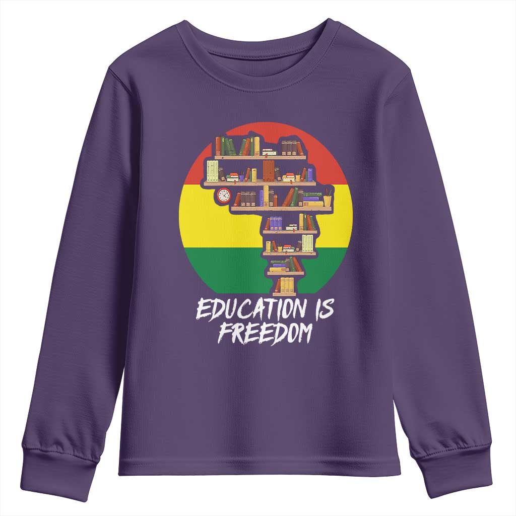 Black History Month Youth Sweatshirt Education Is Freedom African Americans TS09