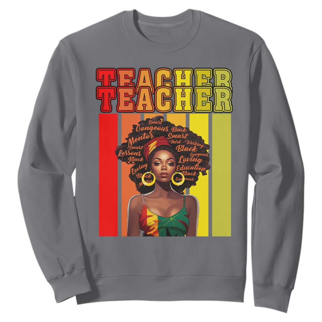 Black Teacher Sweatshirt Women African Americans School Educate TS09