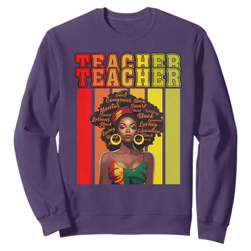 Black Teacher Sweatshirt Women African Americans School Educate TS09