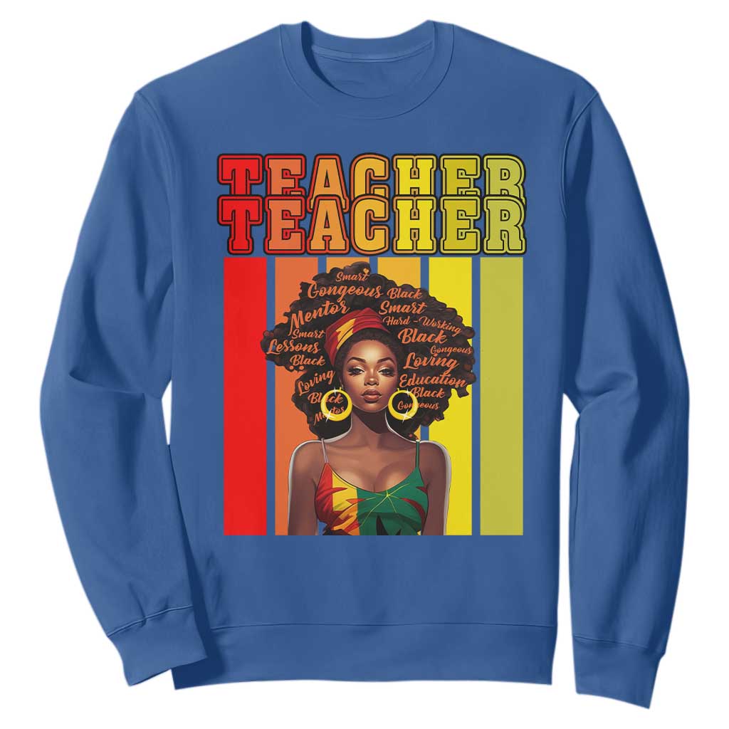 Black Teacher Sweatshirt Women African Americans School Educate TS09