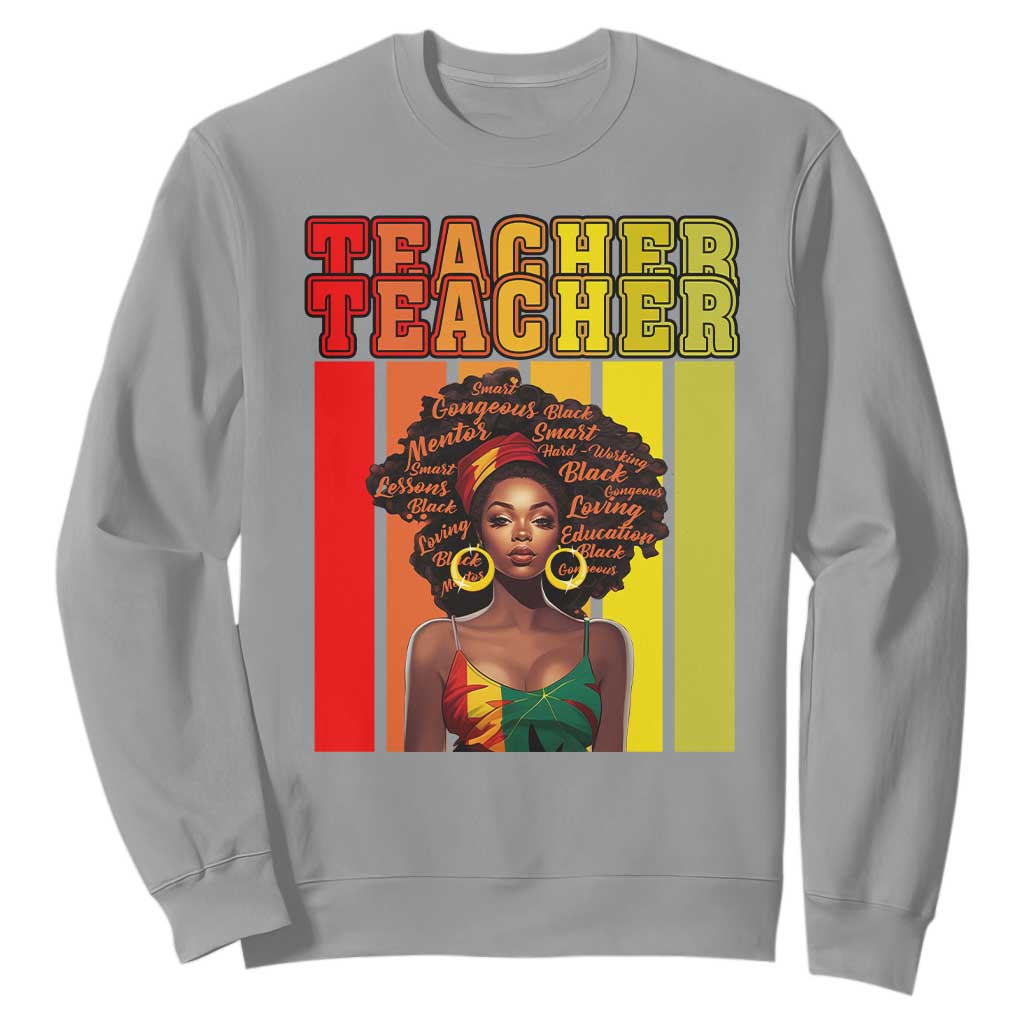 Black Teacher Sweatshirt Women African Americans School Educate TS09