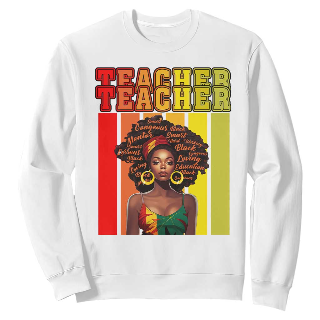 Black Teacher Sweatshirt Women African Americans School Educate TS09