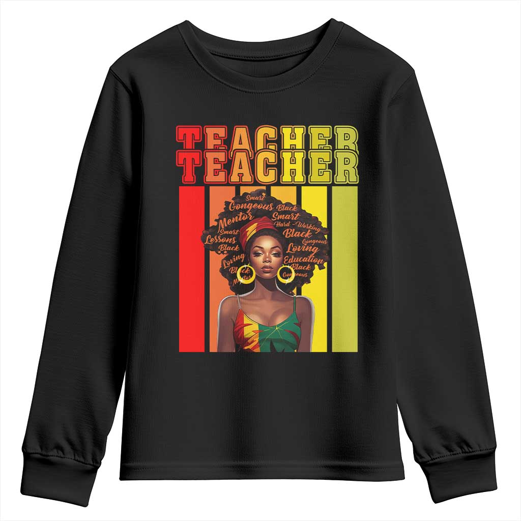 Black Teacher Youth Sweatshirt Women African Americans School Educate TS09