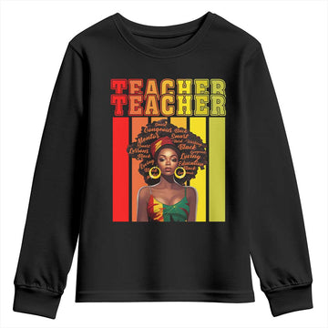 Black Teacher Youth Sweatshirt Women African Americans School Educate TS09