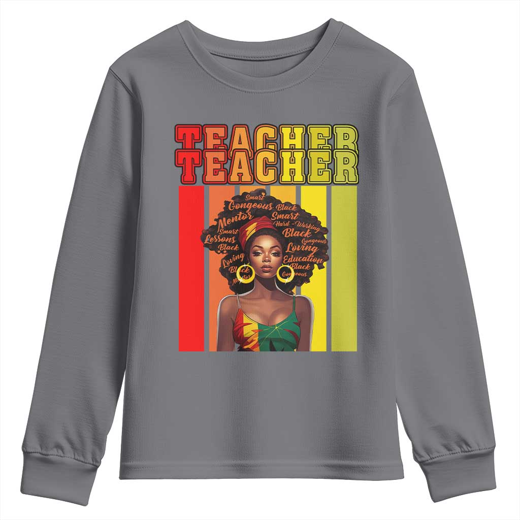 Black Teacher Youth Sweatshirt Women African Americans School Educate TS09