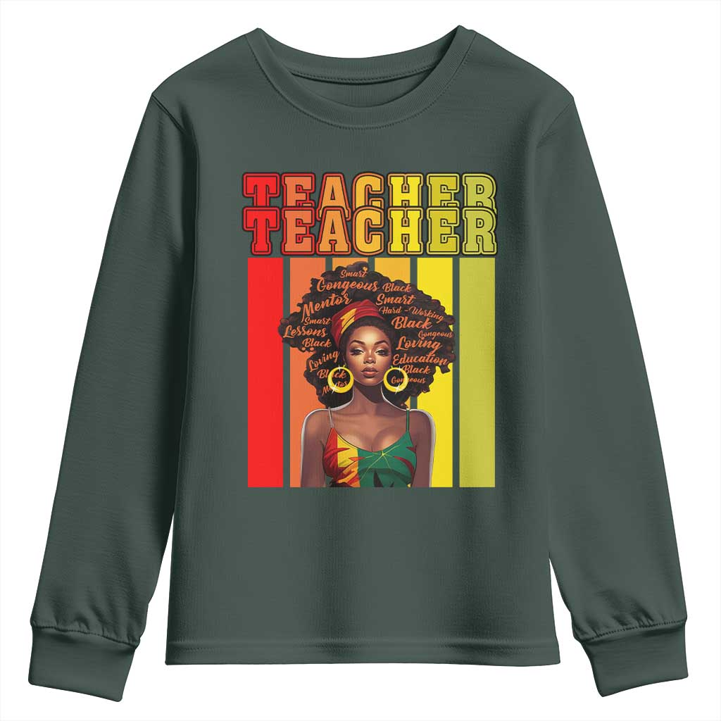 Black Teacher Youth Sweatshirt Women African Americans School Educate TS09
