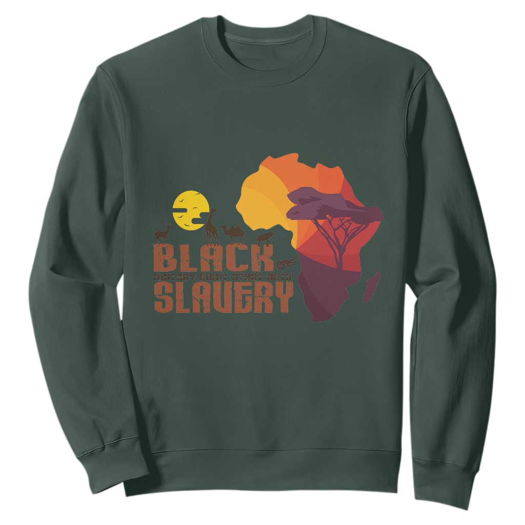 Black Pride Sweatshirt Black History Didn't Start With Slavery African American TS09